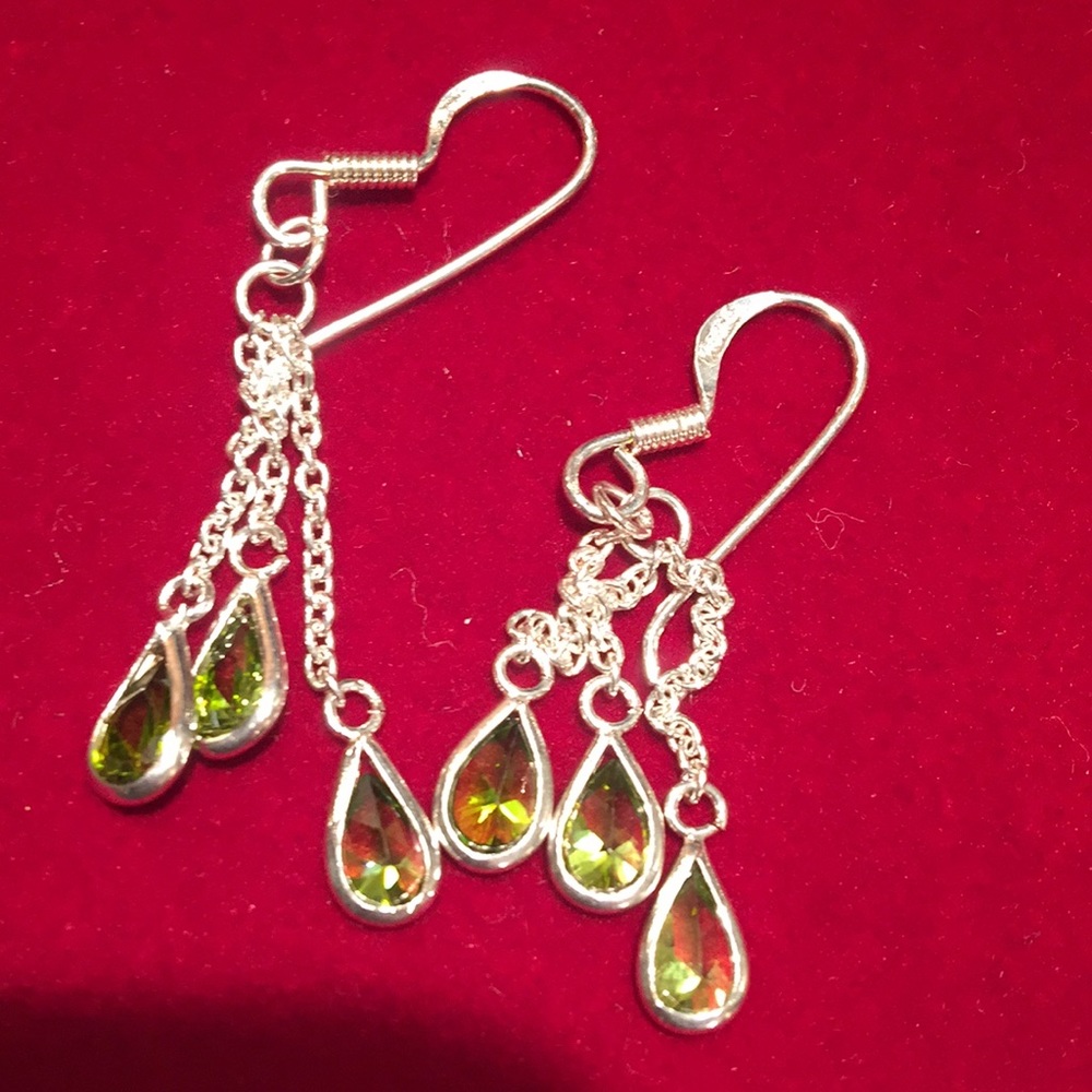 Sterling Silver peridot earrings